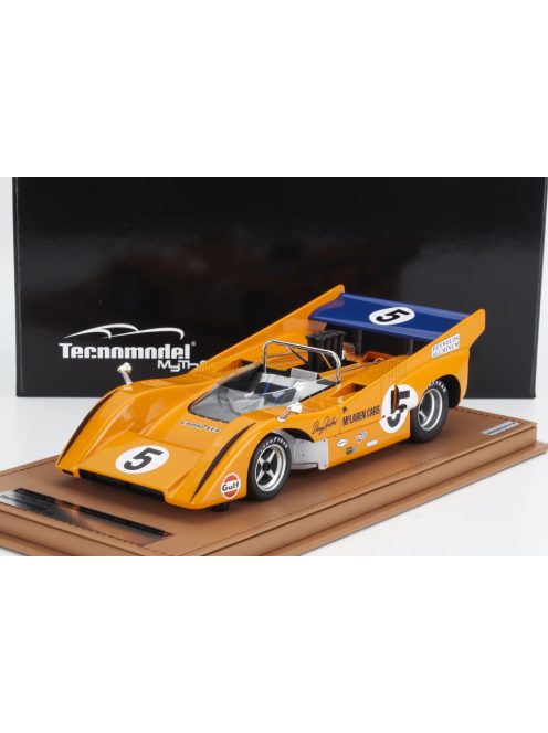 Tecnomodel - McLAREN M8D CAN-AM N 5 WINNER WATKINS GLEN 1970 DENNY HULME - CON VETRINA - WITH SHOWCASE ORANGE