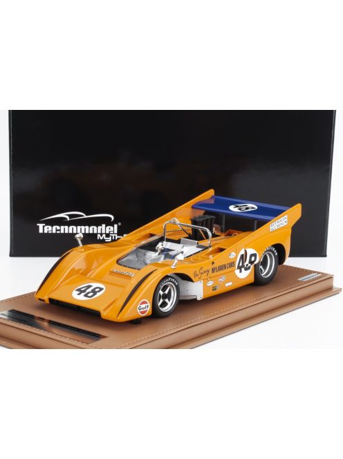 Tecnomodel - McLAREN M8D CAN-AM N 48 WINNER MONT TREMBLANT 1970 DAN GURNEY - CON VETRINA - WITH SHOWCASE ORANGE