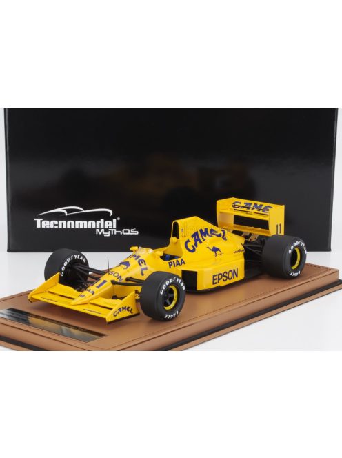 Tecnomodel - LOTUS F1  101 TEAM CAMEL HONDA N 11 BRAZILIAN GP 1989 NELSON PIQUET - CON VETRINA - WITH SHOWCASE YELLOW