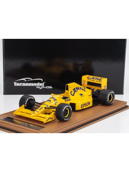 Tecnomodel - LOTUS F1  101 TEAM CAMEL HONDA N 11 CANADIAN GP 1989 NELSON PIQUET - CON VETRINA - WITH SHOWCASE YELLOW
