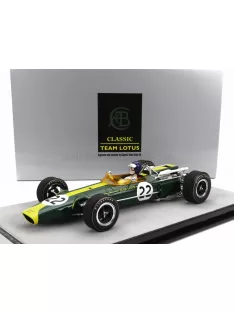   Tecnomodel - LOTUS F1  43 TEAM LOTUS N 22 MONZA ITALY GP (with pilot figure) 1966 JIM CLARK BRITISH RACING GREEN YELLOW