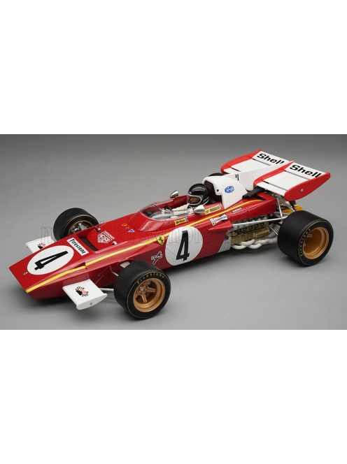 Tecnomodel - FERRARI F1  312B2 N 4 MONACO GP (with pilot figure) 1971 JACKY ICKX - CON VETRINA - WITH SHOWCASE RED WHITE