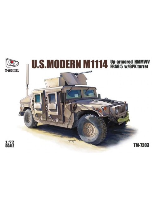 T-Model - U.S.Modern M1114 Up-armored HMMWV FRAG 5 w/GPK turret