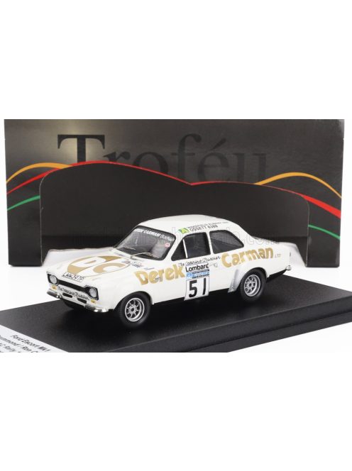 Trofeu - FORD ENGLAND ESCORT MKI N 5 RALLY RAC LOMBARD 1975 T.DRUMMOND - R.CHANNON WHITE