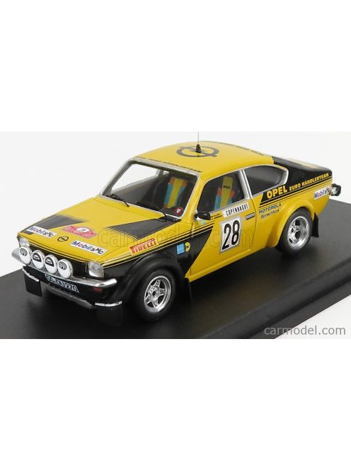 Trofeu - Opel Kadett Gt/E N 28 Rally Montecarlo 1976 A.Kullang - J.Andersson Yellow Black