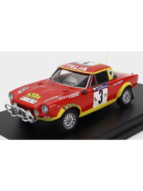 Trofeu - FIAT 124 ABARTH RALLY (night version) N 3 RALLY EAST AFRICAN SAFARI 1974 S.BARBASIO - P.SODANO RED YELLOW