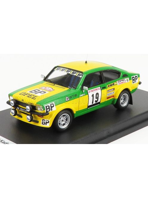 Trofeu - OPEL KADETT GT/E TEAM BP N 19 RALLY TOUR DE CORSE 1976 J.L.CLARR - J.F.FAUCHILLE YELLOW GREEN