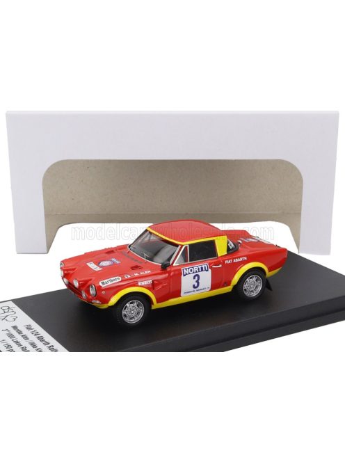 Trofeu - FIAT 124 ABARTH (night version) N 3 3rd RALLY 1000 LAKES 1974 MARKKU ALEN - ILKKA KIVIMAKI RED YELLOW