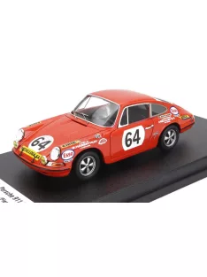   Trofeu - PORSCHE 911S COUPE TEAM C.HALDI N 64 24h LE MANS 1970 JEAN SAGE - PIERRE GREUB ORANGE