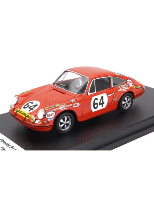 Trofeu - PORSCHE 911S COUPE TEAM C.HALDI N 64 24h LE MANS 1970 JEAN SAGE - PIERRE GREUB ORANGE