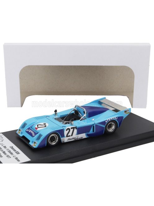 Trofeu - CHEVRON B36 SPIDER TEAM SOCIETE RACING N 27 24h LE MANS 1977 JEAN LOUIS BOS - FRED STALDER - JACKY HERAN LIGHT BLUE