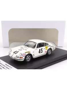   Trofeu - PORSCHE 911S COUPE TEAM C.LAURENT N 45 24h LE MANS 1970 CLAUDE LAURENT - JACQUES MARCHE WHITE