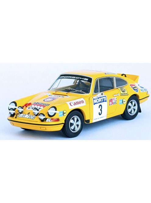 Trofeu - PORSCHE 911 CARRERA RS (night version) N 3 3rd RALLY 1000 LAKES 1973 LEO KINNUNEN - ATSO AHO YELLOW