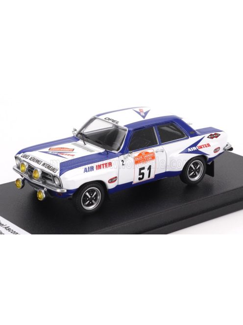 Trofeu - OPEL ASCONA (night version) N 51 RALLY SANREMO 1974 ALAIN ERRANI - VINCENT LAVERNE WHITE BLUE