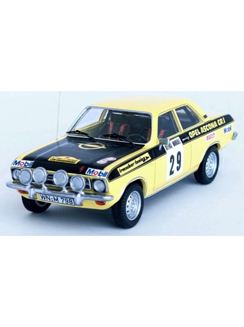 Trofeu - OPEL ASCONA (night version) N 29 RALLY LYON CHARBONNIERES 1973 WALTER ROHL - JOCHEN BERGER YELLOW BLACK