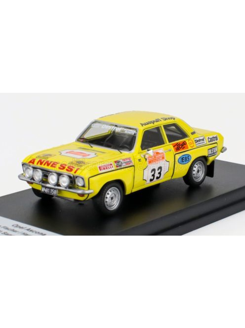 Trofeu - OPEL ASCONA (night version) N 33 WINNER Gr.2 RALLY SANREMO 1975 GEORG FISCHER - HARALD GOTTLIEB YELLOW
