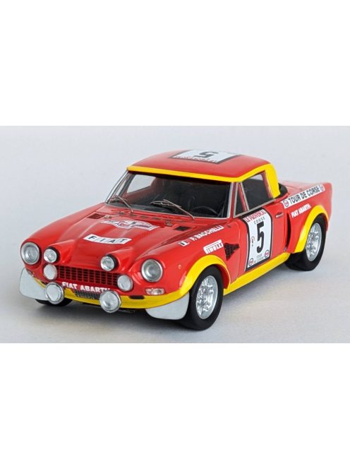 Trofeu - FIAT 124 ABARTH (night version) N 5 RALLY TOUR DE CORSE 1974 FULVIO BACHELLI - BRUNO SCABINI RED YELLOW