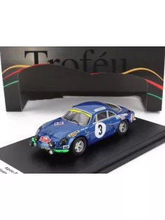   Trofeu - RENAULT ALPINE A110 N 3 RALLY MONTECARLO 1970 JEAN VINATIER - JEAN FRANCOIS JACOB BLUE