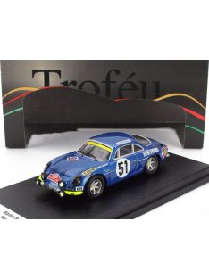   Trofeu - RENAULT ALPINE A110 N 51 RALLY MONTECARLO 1970 JEAN LUC THERIER - MARCEL CALLEWAERT BLUE