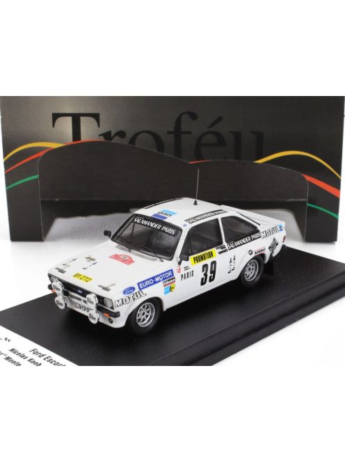 Trofeu - FORD ENGLAND ESCORT MKII N 39 RALLY MONTECARLO 1980 NICOLAS KOOB - WIN JACOBY WHITE