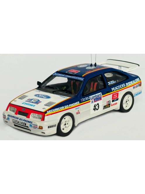 Trofeu - FORD ENGLAND SIERRA RS COSWORTH N 43 RALLY RAC LOMBARD 1986 CHRIS MELLORS - BRIAN STAKER BLUE WHITE