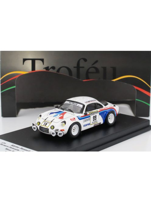 Trofeu - RENAULT ALPINE A110 (night version) N 99 RALLY MAN 1979 BERNARD DELESALLE - YANNICK ANNAUD WHITE BLUE