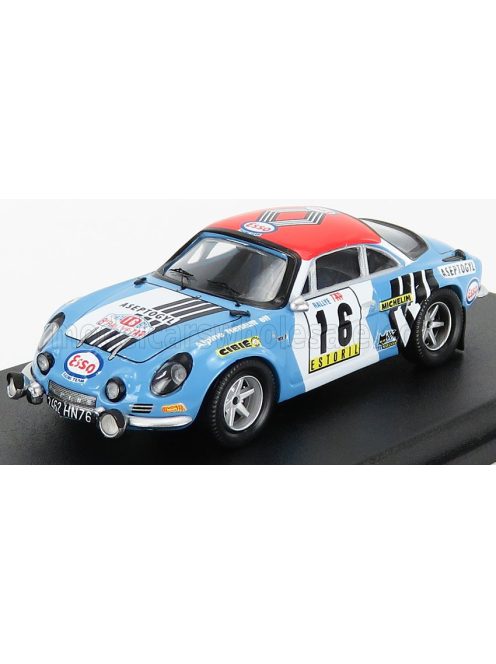 Trofeu - RENAULT ALPINE A110 N 16 RALLY TAP 1974 B.NEYRET - E.VANONI LIGHT BLUE WHITE RED