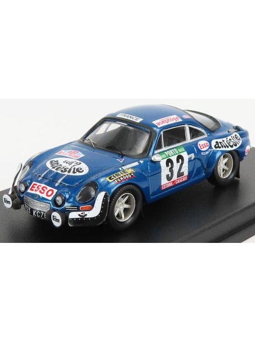 Trofeu - RENAULT ALPINE A110 1600S N 32 RALLY OF PORTUGAL 1975 P.WAMBERGUE - I.BRETON BLUE MET