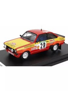   Trofeu - FORD ENGLAND ESCORT MKII N 28 RALLY PORTUGAL 1983 CARLOS BICA - FERNANDO PRATA RED YELLOW