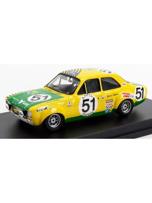 Trofeu - FORD ENGLAND ESCORT MKI N 51 24h SPA FRANCORCHAMPS 1971 H.AKERSLOOT - Y.FONTAINE YELLOW GREEN