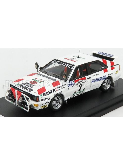 Trofeu - AUDI QUATTRO N 2 6th RALLY BANDAMA 1986 W.WIEDNER - F.ZEHETNER WHITE RED