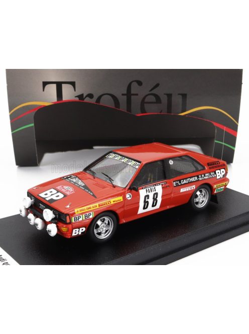 Trofeu - AUDI QUATTRO (night version) N 68 RALLY MONTECARLO 1982 GUY CHASSEUIL - CHRISTIAN BARON RED