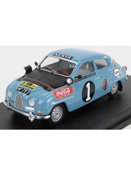 Trofeu - SAAB 96 N 1 RALLY EAST AFRICAN SAFARI 1963 K.MAYERS - P.POTTER LIGHT BLUE BLACK