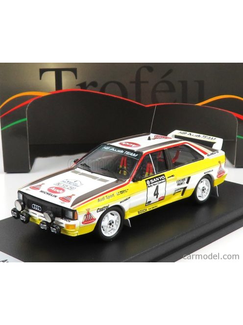 Trofeu - Audi Quattro Team Hb Audi N 4 Rally New Zealand 1984 H.Mikkola - A.Hertz White Yellow Brown