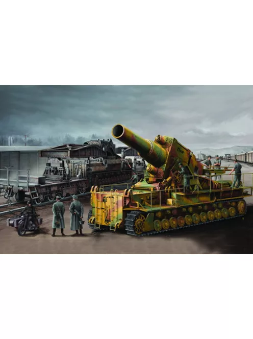 Trumpeter - Mörser Karl Gerät 040/041 Auf Eisenbahn-Transport-Trailer
