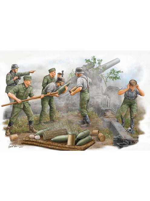 Trumpeter - German Field Howitzer Gun Crew On Firing