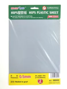   Trumpeter - 0.5mm HIPS PLASTIC SHEET A4 SIZE (210mm*300mm*2PCS)