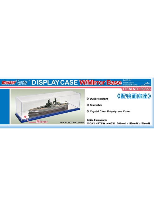 Master Tools - Display Case w/Mirror Base 501x149x121mm WxL