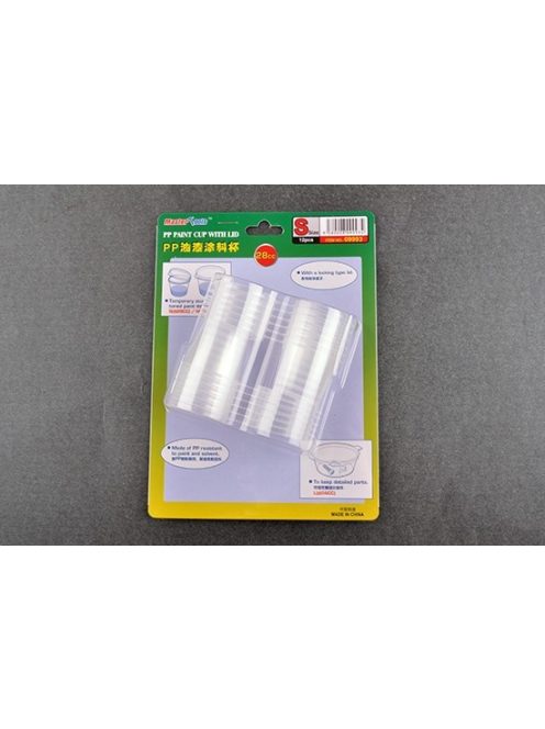 Trumpeter - PP Paint Cup with Lid--S-size 28cc  X 12pcs