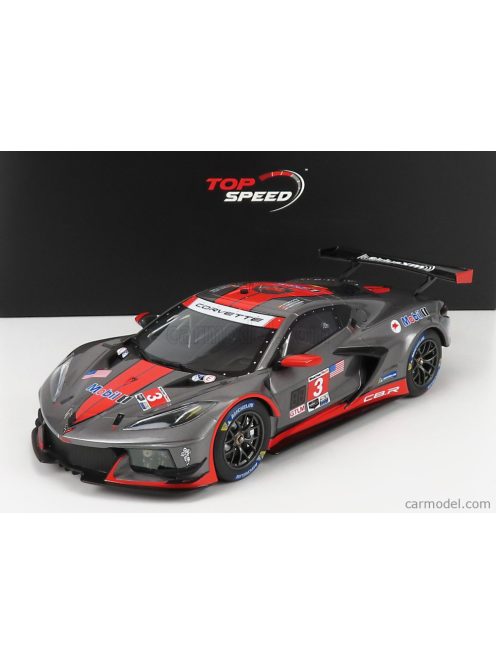 Truescale - Chevrolet C8.R 5.5L V8 Team Corvette Racing N 3 12H Sebring 2021 Red Grey