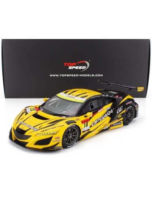 TrueScale - HONDA NSX GT3 EVO22 TEAM UPGARAGE N 18 GT300 CLASS SUPER GT 2023 TAKASHI KOBAYASHI - SYUN KOIDE YELLOW BLACK