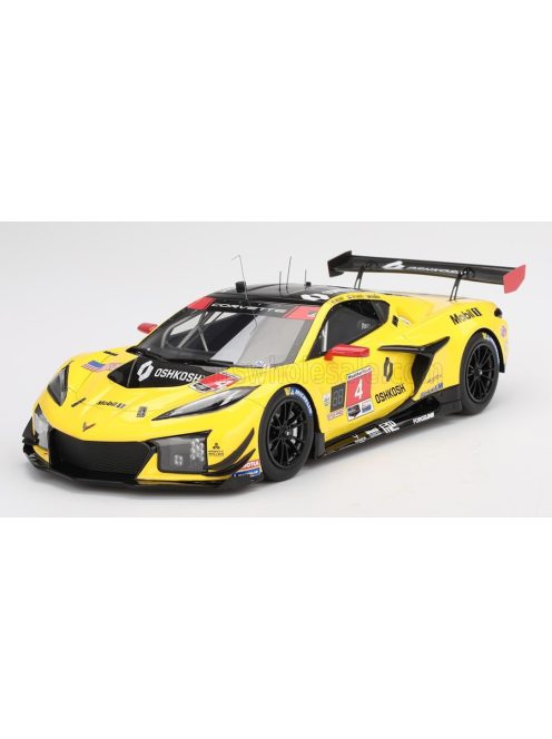 TrueScale - CHEVROLET CORVETTE Z06 5.5L V8 TEAM PRATT MILLER MOTORSPORT N 4 IMSA 24h DAYTONA 2024 EARL BAMBER - NICKY CATSBURG - TOMMY MILNER YELLOW BLACK