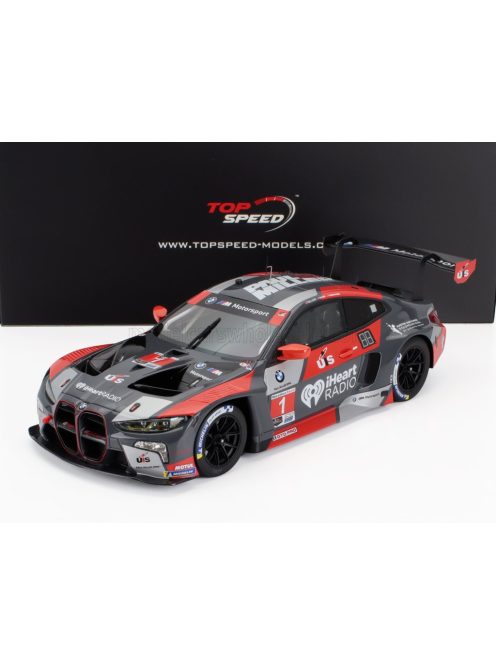 TrueScale - BMW 4-SERIES M4 GT3 TEAM PAUL MILLER RACING N 1 12h SEBRING 2024 BRYAN SELLERS - MADISON SNOW - NEIL VERHAGEN GREY RED