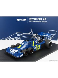   Truescale - Tyrrell F1  P34 Elf 6 Wheeler N 3 Winner Sweden Gp 1976 J.Scheckter Blue Yellow