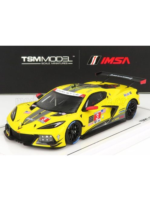 TrueScale - CHEVROLET C8.R 6.2L V8 TEAM CORVETTE RACING N 3 WINNER GTLM CLASS 24h DAYTONA 2021 N.CATSBURG - A.GARCIA - J.TAYLOR YELLOW CARBON
