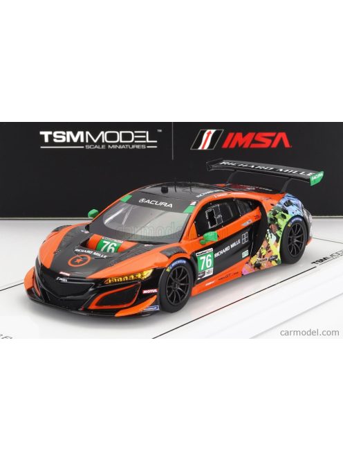 Truescale - Acura Nsx Gt3 Evo Team Compass Racing N 76 Imsa 2021 M.Mcmurry - M.Farnbacher Orange Black