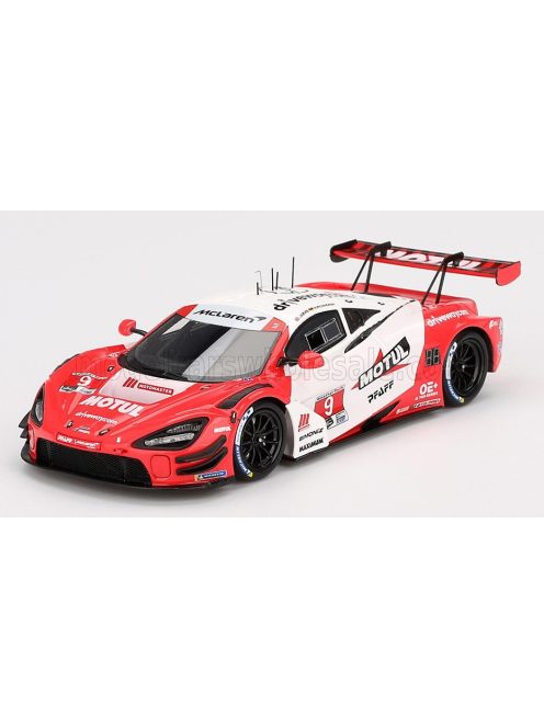 TrueScale - McLAREN 720S GT3 EVO 4.0L TURBO V8 TEAM PFAFF MOTORSPORT N 9 IMSA MOTUL COURSE MONTEREY 2024 OLIVER JARVIS - MARVIN KIRCHHOFER RED WHITE