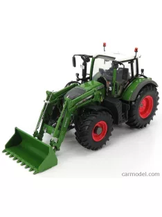   Universal Hobbies - Fendt 722 Vario Tractor With 5 X 90 Cargoprofi Front Loader 2016 Green White Red
