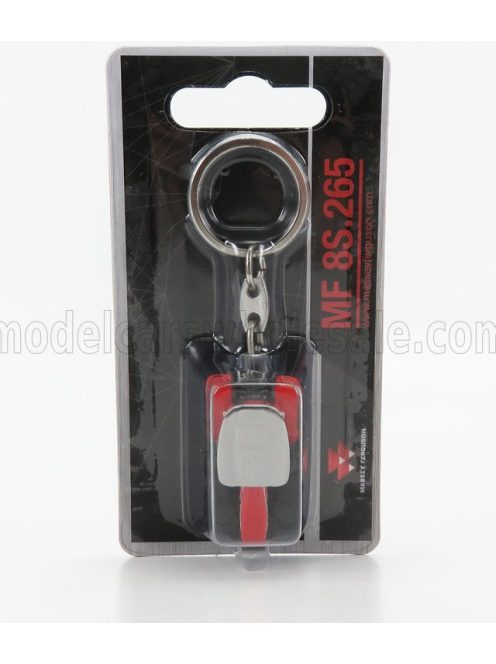 Universal Hobbies - MASSEY FERGUSON PORTACHIAVI - KEYRING MF 8S.265 TRACTOR 2018 RED GREY