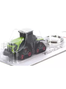   Universal Hobbies - CLAAS PORTACHIAVI - KEYRING XERION 12.650 CINGOLATO TRACTOR 2020 - CM. 5.8 GREEN GREY